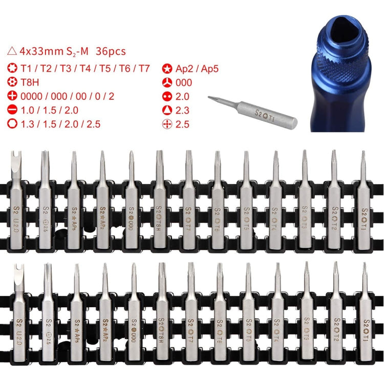 Kaisi K-1936 36 in 1 Precision Screwdriver Set Electronic Repair Tool Kit - Screwdriver Set by Kaisi | Online Shopping South Africa | PMC Jewellery