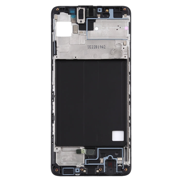 For Samsung Galaxy A51  Front Housing LCD Frame Bezel Plate (Black) - Frame Bezel Plate by PMC Jewellery | Online Shopping South Africa | PMC Jewellery