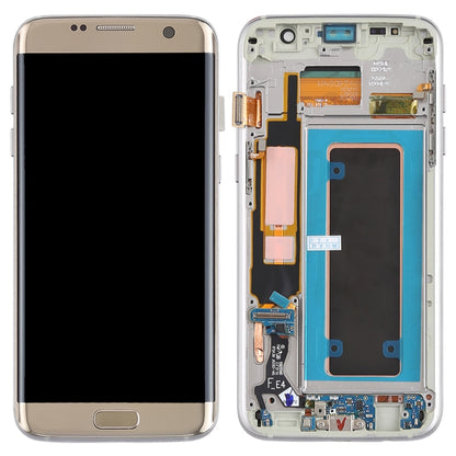 Original Super AMOLED Material LCD Screen and Digitizer Full Assembly(with Frame / Charging Port Flex Cable / Power Button Flex Cable / Volume Button Flex Cable) for Galaxy S7 Edge / G935F / G935FD(Gold) - LCD Screen by PMC Jewellery | Online Shopping South Africa | PMC Jewellery