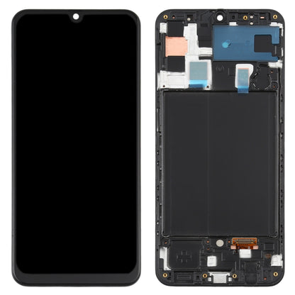 Original Super AMOLED LCD Screen  for Galaxy A50 Digitizer Full Assembly with Frame(Black) - LCD Screen by PMC Jewellery | Online Shopping South Africa | PMC Jewellery