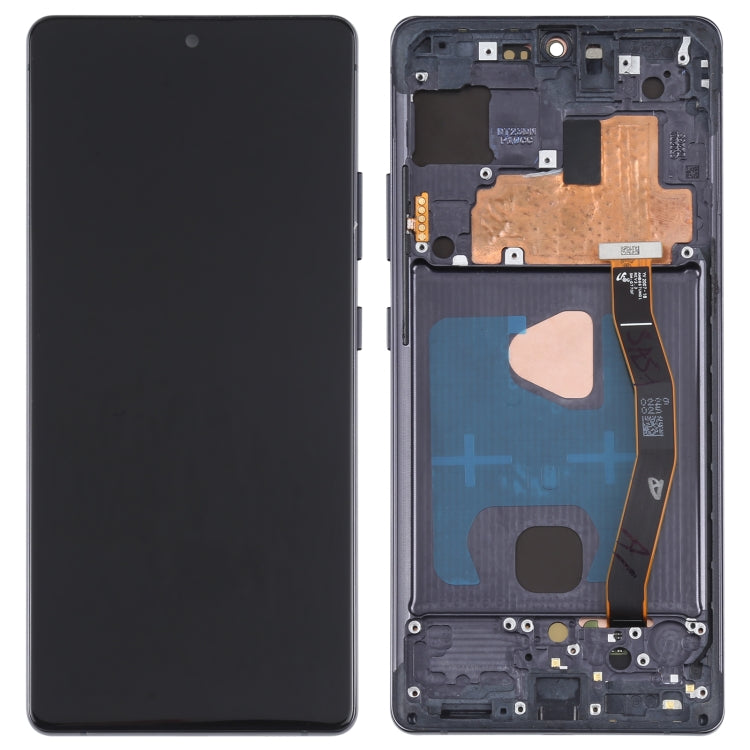 Original Super AMOLED Material LCD Screen and Digitizer Full Assembly with Frame for Galaxy S10 Lite(Black) - LCD Screen by PMC Jewellery | Online Shopping South Africa | PMC Jewellery