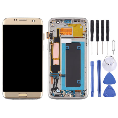 OLED LCD Screen for Samsung Galaxy S7 Edge / SM-G935F Digitizer Full Assembly with Frame (Gold) - LCD Screen by PMC Jewellery | Online Shopping South Africa | PMC Jewellery