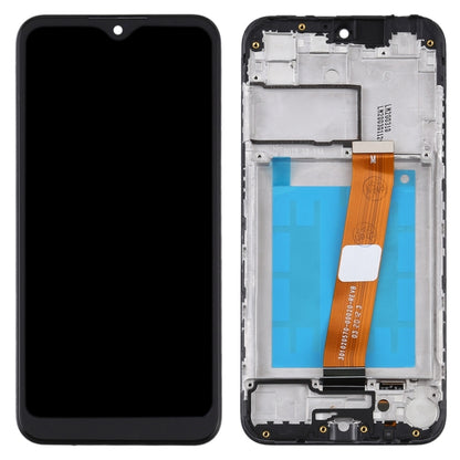 OEM LCD Screen (Flex Cable Wide) for Samsung Galaxy A01 Digitizer Full Assembly with Frame (Black) - LCD Screen by PMC Jewellery | Online Shopping South Africa | PMC Jewellery