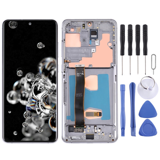 Original Super AMOLED LCD Screen for Samsung Galaxy S20 Ultra 4G/S20 Ultra 5G Digitizer Full Assembly with Frame (Grey) - LCD Screen by PMC Jewellery | Online Shopping South Africa | PMC Jewellery