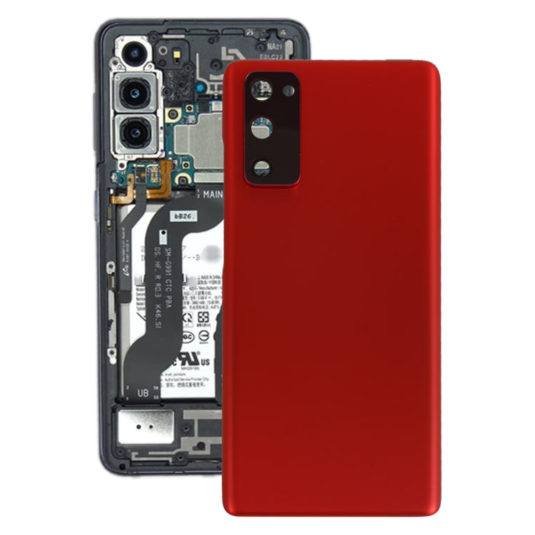 For Samsung Galaxy S20 FE Battery Back Cover with Camera Lens Cover (Red) - Back Cover by PMC Jewellery | Online Shopping South Africa | PMC Jewellery