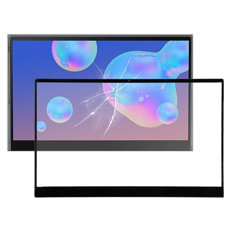 For Samsung Galaxy Book S SM-W767 Front Screen Outer Glass Lens (Black) - Outer Glass Lens by PMC Jewellery | Online Shopping South Africa | PMC Jewellery