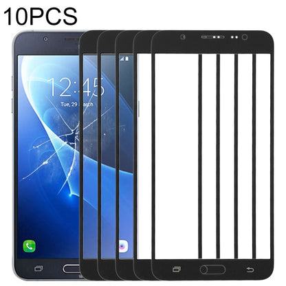 For Samsung Galaxy J7 (2016), J710F, J710FN, J710M/MN, J7108 10pcs Front Screen Outer Glass Lens (Black) - Outer Glass Lens by PMC Jewellery | Online Shopping South Africa | PMC Jewellery