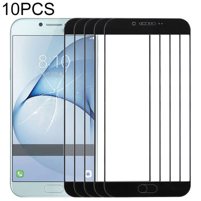 For Samsung Galaxy A8 (2016) / A810 10pcs Front Screen Outer Glass Lens (Black) - Outer Glass Lens by PMC Jewellery | Online Shopping South Africa | PMC Jewellery