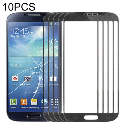 For Samsung Galaxy S IV / i9500 10pcs Front Screen Outer Glass Lens (Black) - Outer Glass Lens by PMC Jewellery | Online Shopping South Africa | PMC Jewellery