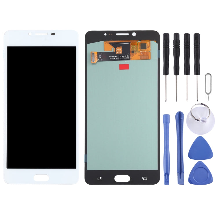 OLED Material LCD Screen and Digitizer Full Assembly for Samsung Galaxy C9 Pro SM-C9000/C900(White) - LCD Screen by PMC Jewellery | Online Shopping South Africa | PMC Jewellery