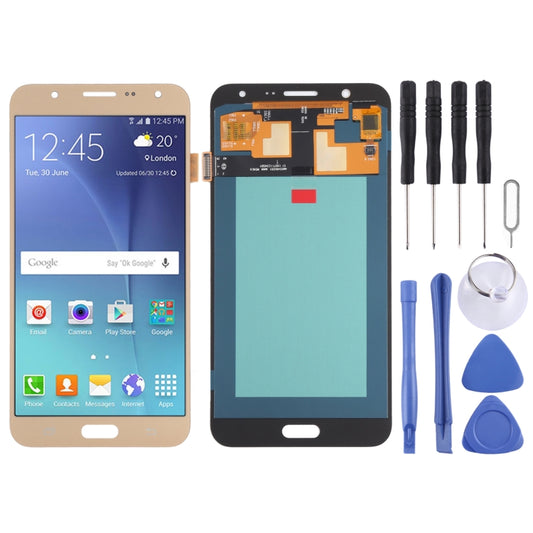 OLED LCD Screen for Samsung Galaxy J7 SM-J700 With Digitizer Full Assembly (Gold) - LCD Screen by PMC Jewellery | Online Shopping South Africa | PMC Jewellery