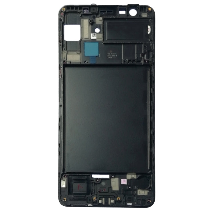 For Galaxy A7 (2018) / A750 Front Housing LCD Frame Bezel Plate (Black) - Frame Bezel Plate by PMC Jewellery | Online Shopping South Africa | PMC Jewellery