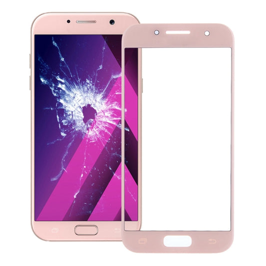 For Galaxy A3 (2017) / A320  Front Screen Outer Glass Lens (Pink) - Outer Glass Lens by PMC Jewellery | Online Shopping South Africa | PMC Jewellery