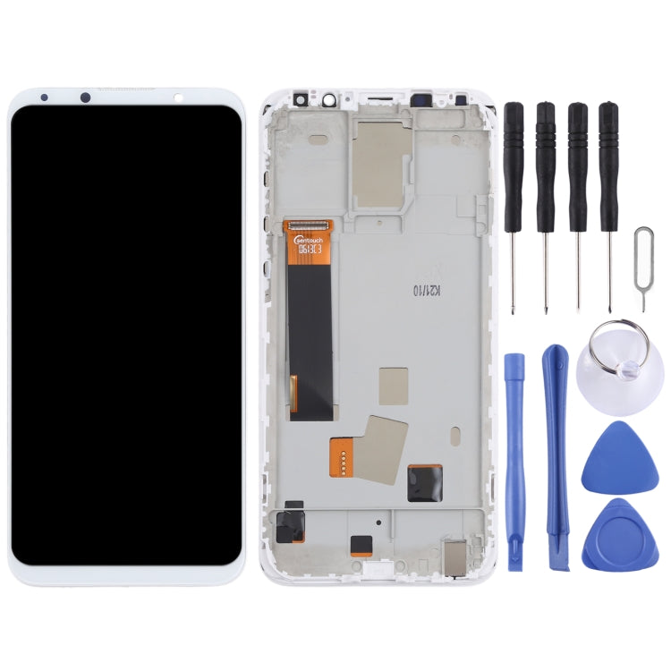 TFT LCD Screen for Meizu 16X Digitizer Full Assembly with Frame, Not Supporting Fingerprint Identification(White) - LCD Screen by PMC Jewellery | Online Shopping South Africa | PMC Jewellery