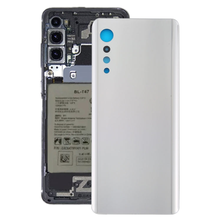 Battery Back Cover for LG Velvet LMG910EMW LM-G910EMW / Velvet 5G LM-G900N LM-G900EM(Silver) - For LG by PMC Jewellery | Online Shopping South Africa | PMC Jewellery