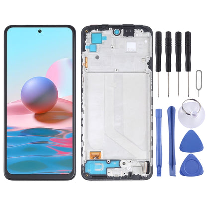 OLED Material LCD Screen and Digitizer Full Assembly With Frame for Xiaomi Redmi Note 10 4G / Redmi Note 10s 4G / Redmi Note 11 SE India / Poco M5s  M2101K7AI M2101K7AG M2101K7BG M2101K7BI M2101K7BNY - LCD Screen by PMC Jewellery | Online Shopping South Africa | PMC Jewellery