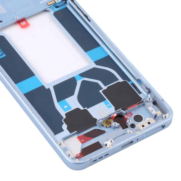 For OPPO Reno6 5G PEQM00 CPH2251 Original Front Housing LCD Frame Bezel Plate (Blue) - Frame Bezel Plate by PMC Jewellery | Online Shopping South Africa | PMC Jewellery