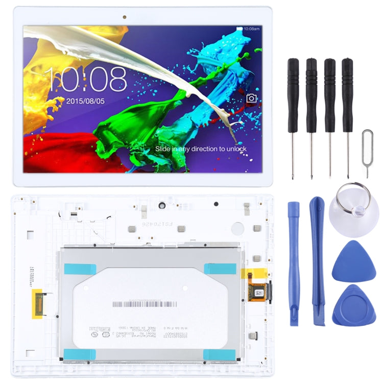 OEM LCD Screen for Lenovo Tab 2 A10-30 YT3-X30 Digitizer Full Assembly with Frame (White) - LCD Screen by PMC Jewellery | Online Shopping South Africa | PMC Jewellery