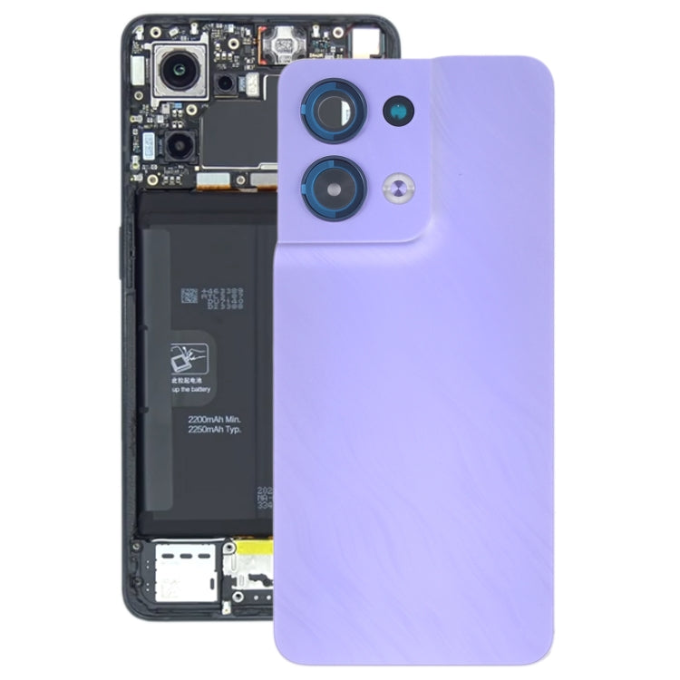 For OPPO Reno8 Original Battery Back Cover with Camera Lens Cover(Purple) - Back Cover by PMC Jewellery | Online Shopping South Africa | PMC Jewellery