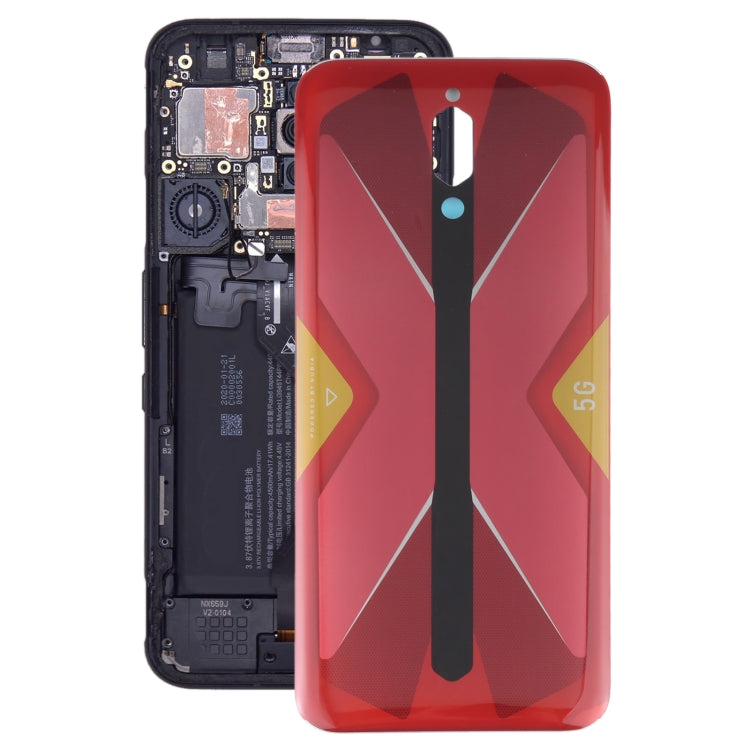 Battery Glass Back Cover for ZTE Nubia Red Magic 5G NX659J(Red) - For ZTE by PMC Jewellery | Online Shopping South Africa | PMC Jewellery