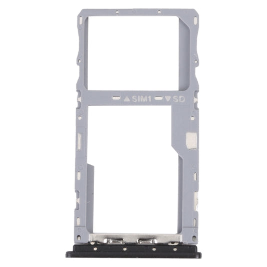 For Alcatel 1S 2021 Original SIM Card Tray + Micro SD Card Tray(Black) - Card Tray by PMC Jewellery | Online Shopping South Africa | PMC Jewellery