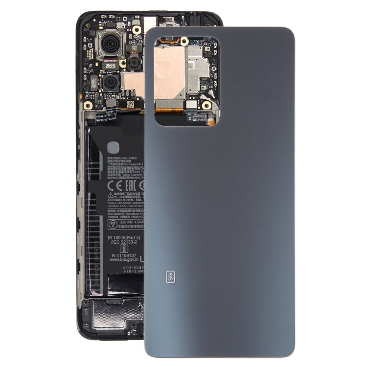 For Xiaomi Redmi Note 12 Pro Glass Battery Back Cover(Black) - Back Cover by PMC TechLife | Online Shopping South Africa | PMC TechLife