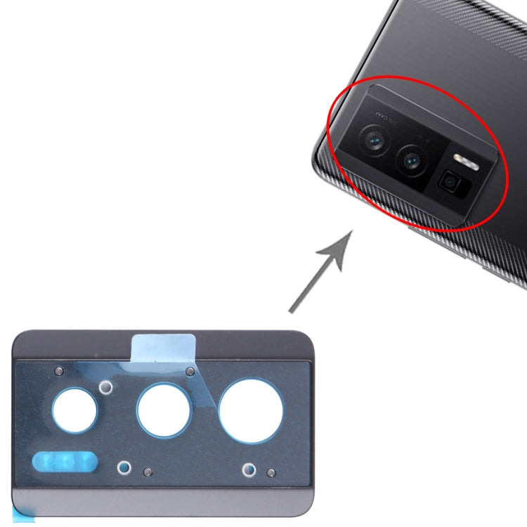 Original Back Camera Lens Frame for Xiaomi Redmi K60E (Black) - Camera by PMC TechLife | Online Shopping South Africa | PMC TechLife | Buy Now Pay Later Mobicred