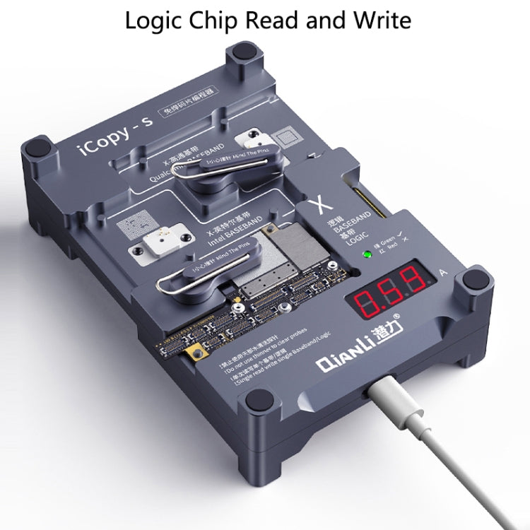 Qianli iCopy-S Double Sided Chip Test Stand 4 in1 Logic Baseband EEPROM Chip Non-removal For iPhone X / XS / XR / XS Max - Repair Platform by QIANLI | Online Shopping South Africa | PMC Jewellery