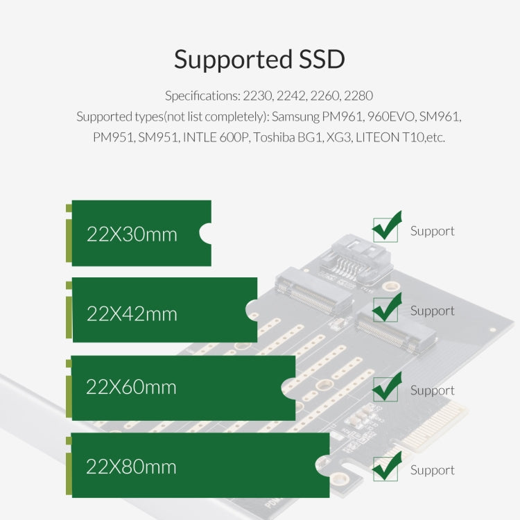 ORICO PDM2 M.2 NVME to PCI-E 3.0 X4 Expansion Card - free shipping - PMC TechLife - Order now!