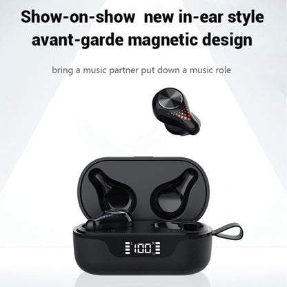 T8 Hifi Wireless Bluetooth 5.0 Earphone Waterproof Sports Gaming Earphone Noise Earbuds with LED Display(Cloth) - Bluetooth Earphone by PMC Jewellery | Online Shopping South Africa | PMC Jewellery