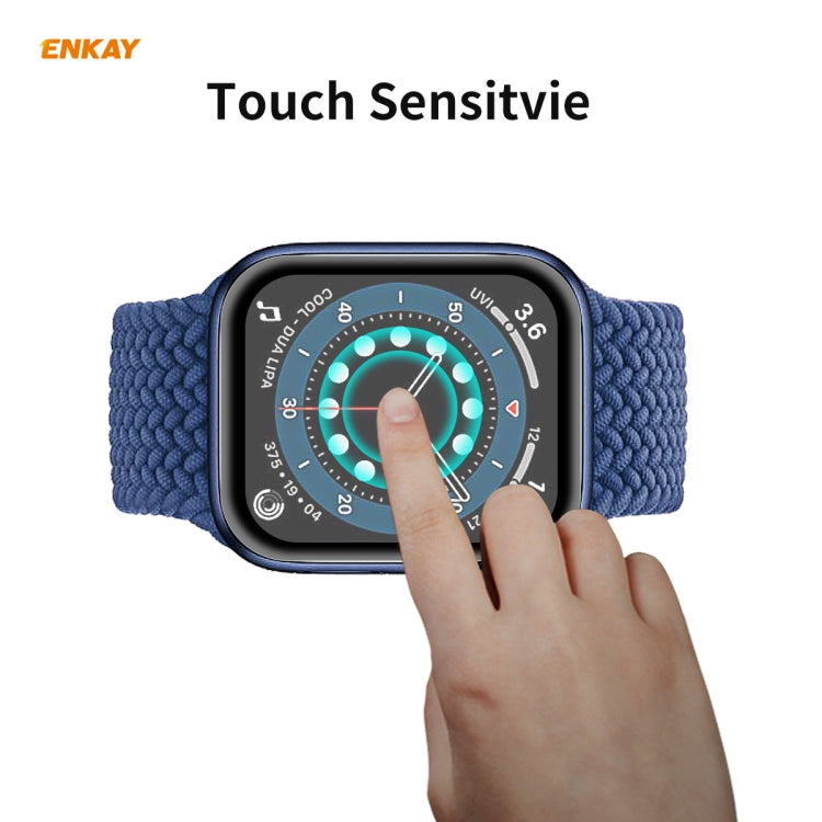 For Apple Watch 6/5/4/SE 40mm 10 PCS ENKAY Hat-Prince 0.2mm 9H Surface Hardness 3D Explosion-proof Aluminum Alloy Edge Full Screen Tempered Glass Screen Film - Watch Cases by ENKAY | Online Shopping South Africa | PMC Jewellery | Buy Now Pay Later Mobicred