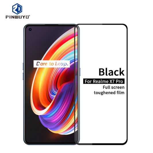 For OPPO Realme X7 Pro PINWUYO 9H 2.5D Full Screen Tempered Glass Film(Black) - Realme Tempered Glass by PINWUYO | Online Shopping South Africa | PMC Jewellery | Buy Now Pay Later Mobicred