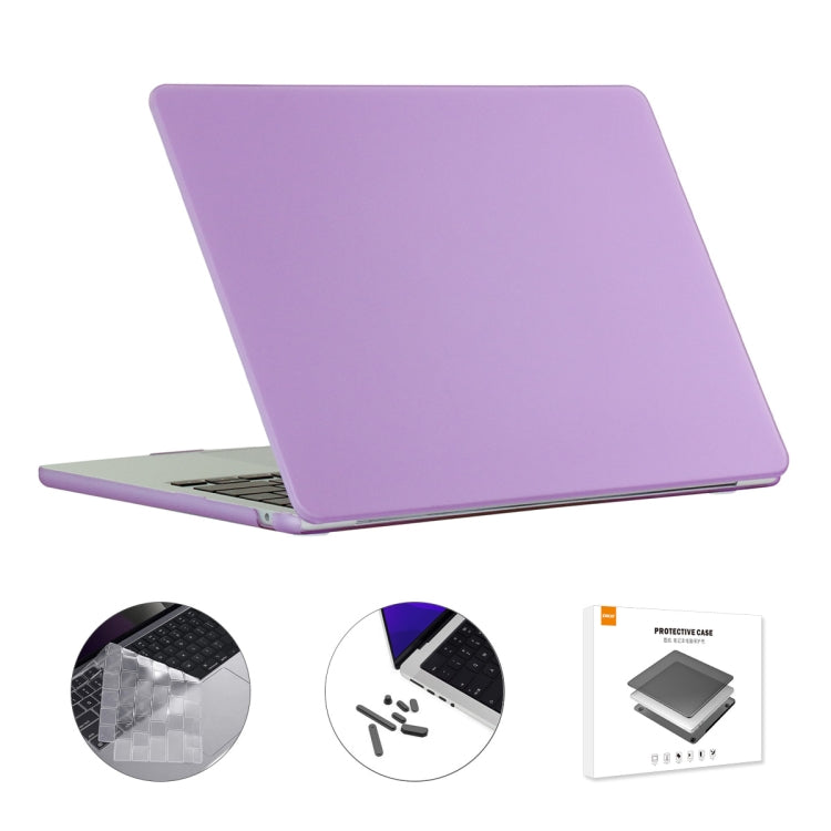 For MacBook Air 13.6 2022 A2681 EU Version ENKAY 3 in 1 Matte Laptop Case with TPU Keyboard Film / Anti-dust Plugs (Light Purple) - MacBook Air Cases by ENKAY | Online Shopping South Africa | PMC Jewellery