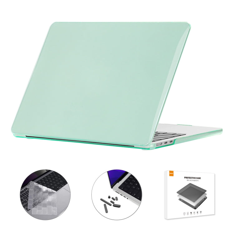 For MacBook Air 13.6 2022/2024 A2681 M2 / A3113 M3 EU Version ENKAY 3 in 1 Crystal Laptop Case with TPU Keyboard Film / Anti-dust Plugs (Green) - free shipping - PMC TechLife - Order now!