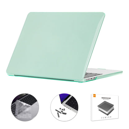 For MacBook Air 13.6 2022 A2681 EU Version ENKAY 3 in 1 Crystal Laptop Case with TPU Keyboard Film / Anti-dust Plugs (Green) - MacBook Air Cases by ENKAY | Online Shopping South Africa | PMC Jewellery