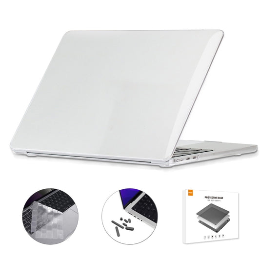 For MacBook Air 13.6 2022/2024 A2681 M2 / A3113 M3 US Version ENKAY 3 in 1 Crystal Laptop Case with TPU Keyboard Film / Anti-dust Plugs(Transparent) - MacBook Air Cases by ENKAY | Online Shopping South Africa | PMC Jewellery | Buy Now Pay Later Mobicred