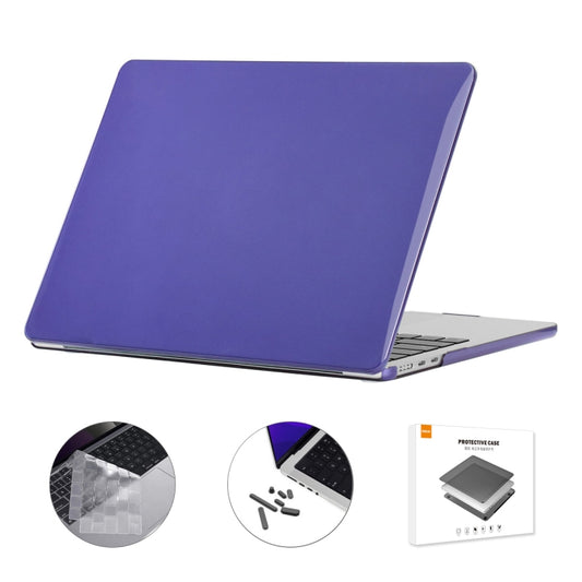 For MacBook Air 13.6 2022/2024 A2681 M2 / A3113 M3 US Version ENKAY 3 in 1 Crystal Laptop Case with TPU Keyboard Film / Anti-dust Plugs (Deep Purple) - MacBook Air Cases by ENKAY | Online Shopping South Africa | PMC Jewellery | Buy Now Pay Later Mobicred