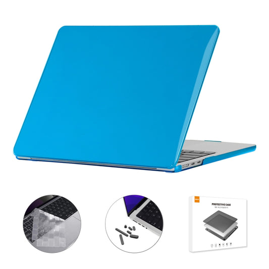 For MacBook Air 13.6 2022/2024 A2681 M2 / A3113 M3 US Version ENKAY 3 in 1 Crystal Laptop Case with TPU Keyboard Film / Anti-dust Plugs (Baby Blue) - MacBook Air Cases by ENKAY | Online Shopping South Africa | PMC Jewellery | Buy Now Pay Later Mobicred