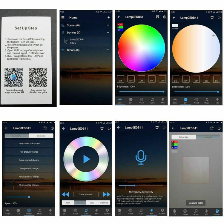 5M 5050 RGB LED Strip Light WIFI Smart Home Power Kit Set (Not waterproof) - Bare Board Light by PMC TechLife | Online Shopping South Africa | PMC TechLife