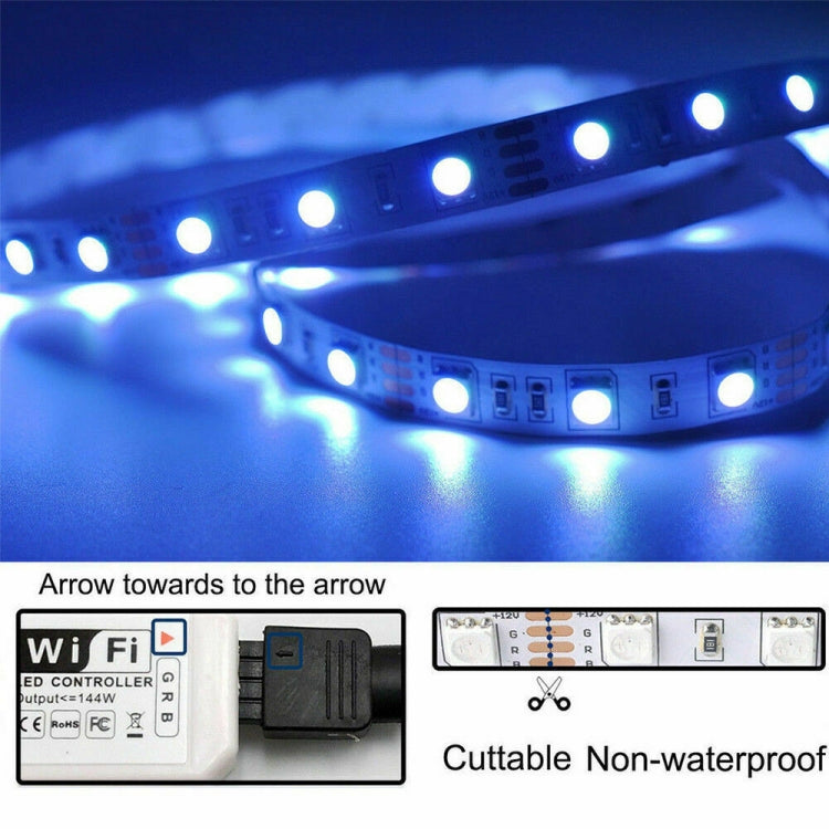 5M 5050 RGB LED Strip Light WIFI Smart Home Power Kit Set (Not waterproof) - Bare Board Light by PMC TechLife | Online Shopping South Africa | PMC TechLife