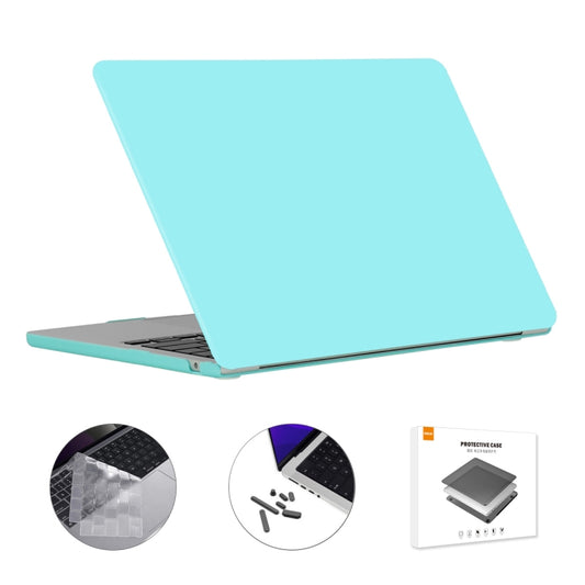 For MacBook Air 13.6 2022/2024 A2681 M2 / A3113 M3 US Version ENKAY 3 in 1 Matte Laptop Case with TPU Keyboard Film / Anti-dust Plugs (Light Cyan) - MacBook Air Cases by ENKAY | Online Shopping South Africa | PMC Jewellery | Buy Now Pay Later Mobicred