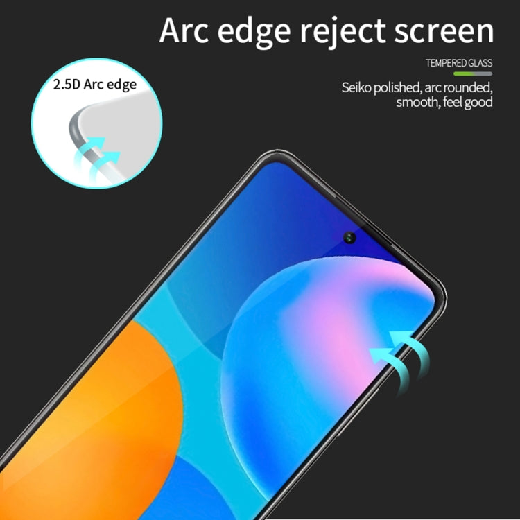 For Huawei Y7a PINWUYO 9H 2.5D Full Screen Tempered Glass Film(Black) -  by PINWUYO | Online Shopping South Africa | PMC Jewellery | Buy Now Pay Later Mobicred