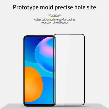 For Huawei Y7a PINWUYO 9H 2.5D Full Screen Tempered Glass Film(Black) -  by PINWUYO | Online Shopping South Africa | PMC Jewellery | Buy Now Pay Later Mobicred