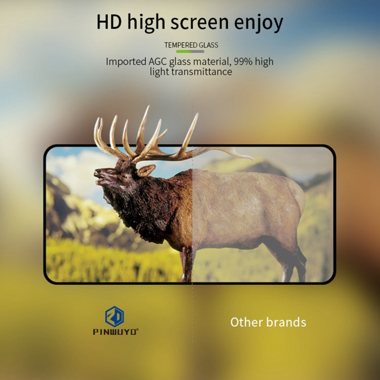 For Huawei Y7a PINWUYO 9H 2.5D Full Screen Tempered Glass Film(Black) -  by PINWUYO | Online Shopping South Africa | PMC Jewellery | Buy Now Pay Later Mobicred