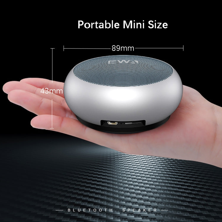 EWA A110 IPX5 Waterproof Portable Mini Metal Wireless Bluetooth Speaker Supports 3.5mm Audio & 32GB TF Card & Calls(Silver) - Mini Speaker by EWA | Online Shopping South Africa | PMC Jewellery