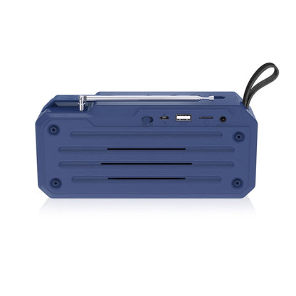 NewRixing NR4018FM TWS Portable Stereo Bluetooth Speaker, Support TF Card / FM / 3.5mm AUX / U Disk / Hands-free Call(Blue) - Mini Speaker by New Rixing | Online Shopping South Africa | PMC Jewellery