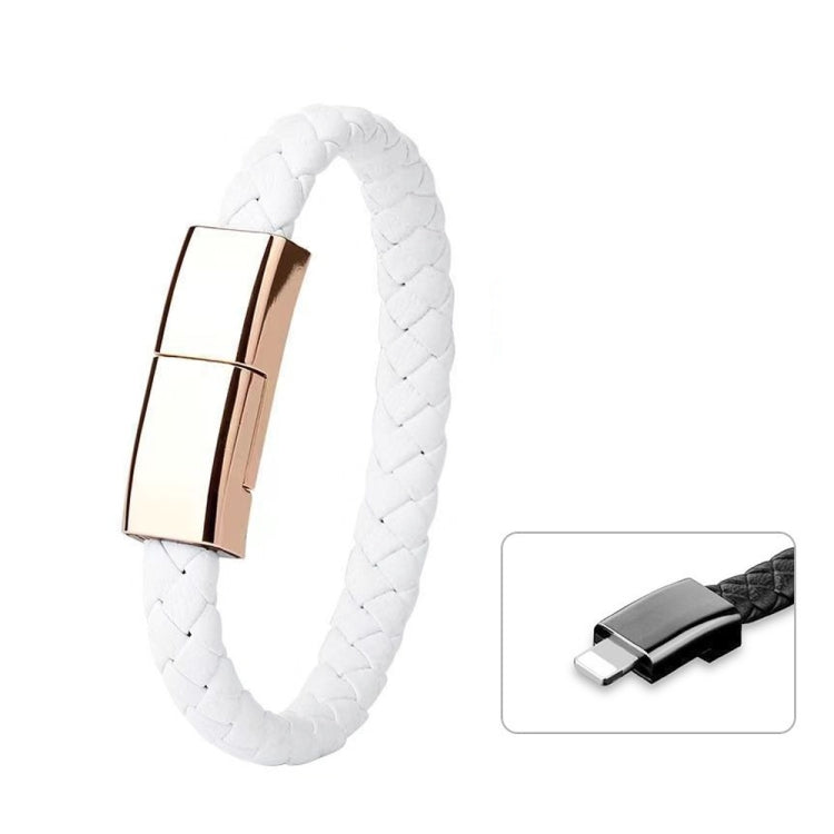 XJ-28 3A USB to 8 Pin Creative Bracelet Data Cable, Cable Length: 22.5cm(White) - Multifunction Cable by PMC TechLife | Online Shopping South Africa | PMC TechLife