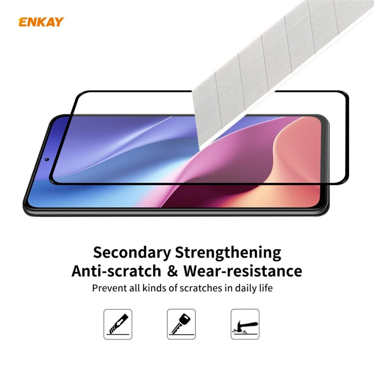 For Xiaomi Redmi K40 / K40 Pro(+) 10 PCS ENKAY Hat-Prince Full Glue 0.26mm 9H 2.5D Tempered Glass Full Coverage Film -  by ENKAY | Online Shopping South Africa | PMC Jewellery