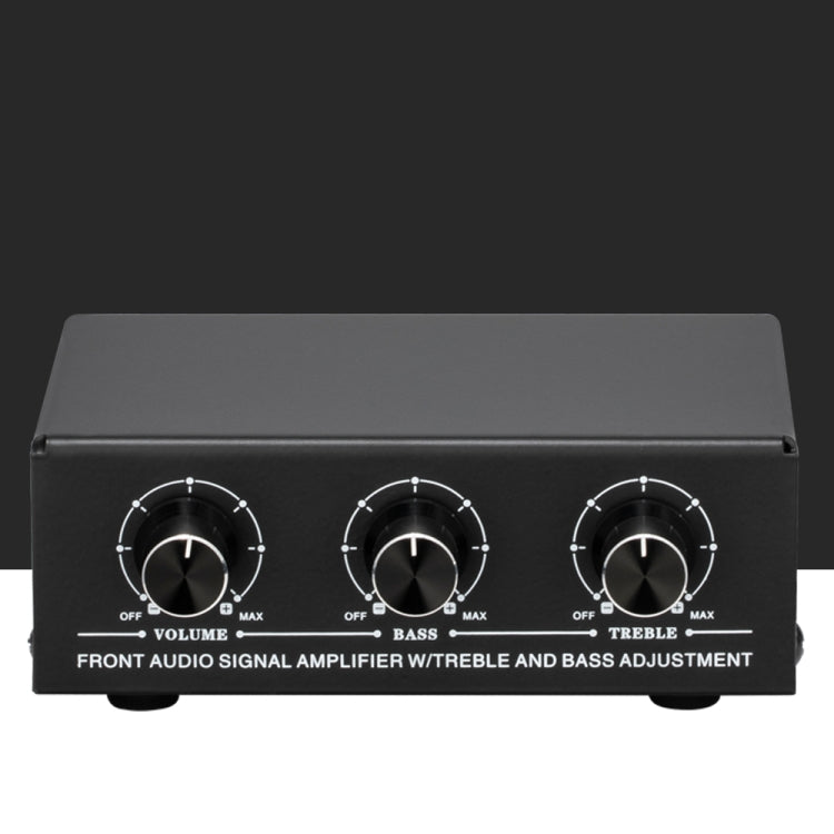 B057 Front Stereo Sound Amplifier Headphone Speaker Amplifier Booster with High And Low Bass Adjustment 2-Way Mixing,  USB 5V Power Supply, US Plug -  by PMC Jewellery | Online Shopping South Africa | PMC Jewellery