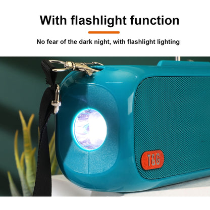 T&G TG613 TWS Solar Portable Bluetooth Speakers with LED Flashlight, Support TF Card / FM / AUX / U Disk(Gray) - Desktop Speaker by T&G | Online Shopping South Africa | PMC Jewellery | Buy Now Pay Later Mobicred